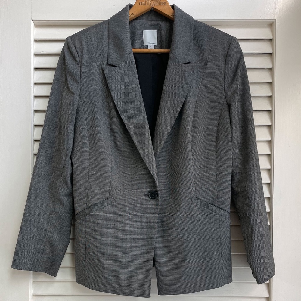 Halogen Grey Pattern Blazer Jacket, Size 14